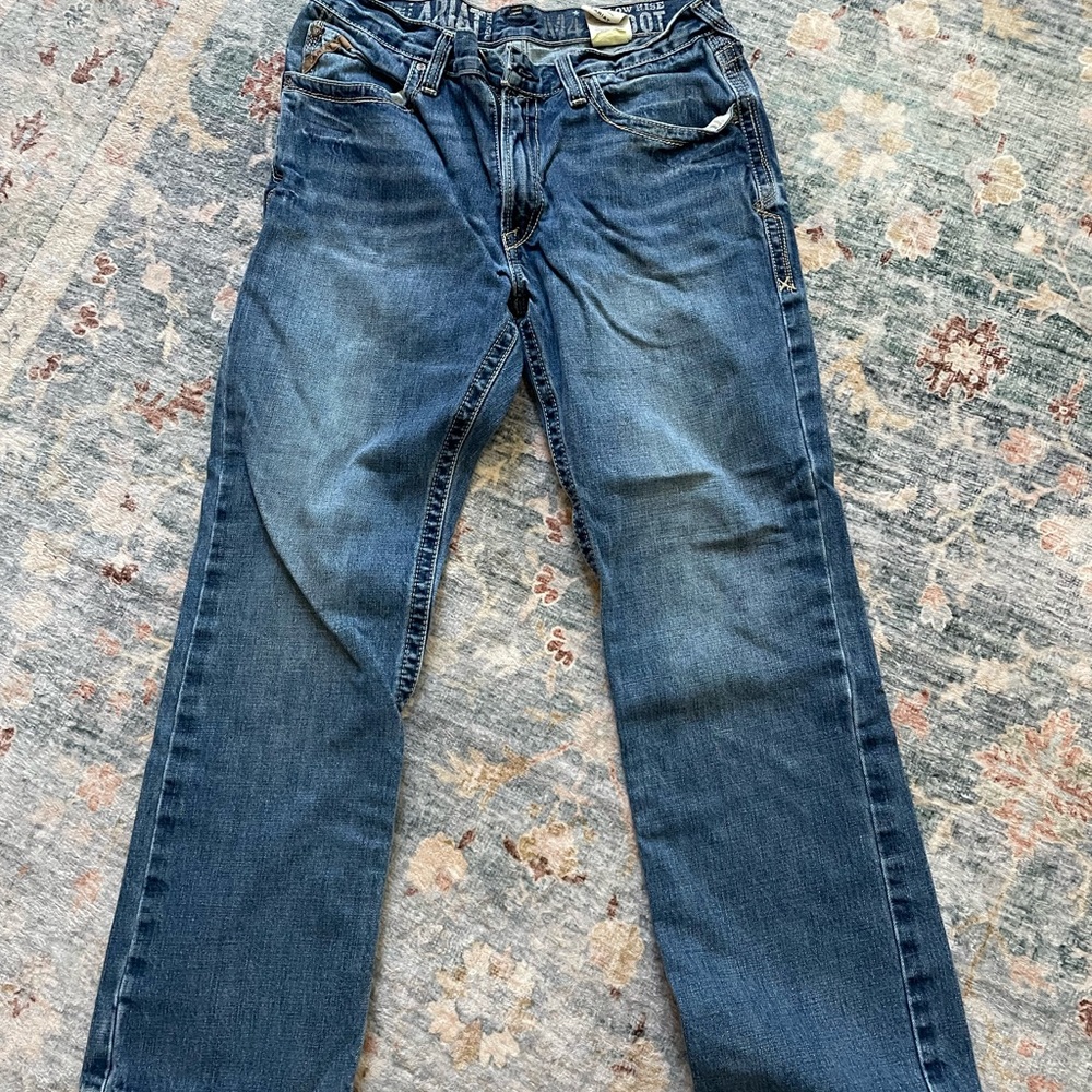 Ariat Men's M4 low rise bootcut Classic Blue Jeans 34x32